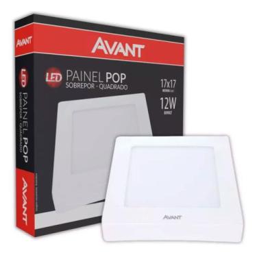 Imagem de Painel Plafon Led 12w Sobrepor 6500k 17x17 Avant Cor Branco