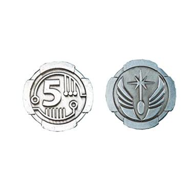Imagem de The Broken Token - 5 Credits Silver Sci-Fi Coin - Fantasy Coin 25mm Metal Novelty Coins - Cosplay and TTRPG Game Pieces - Pack of 10