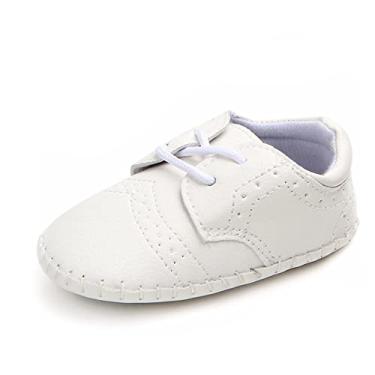 Imagem de LONSOEN Mocassins Prewalker para bebês meninas e meninos, Branco 221, 12-18 Months Toddler