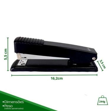 Imagem de Grampeador De Papel 24/6 26/6 Profissional até 25 Folhas - CMZ