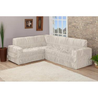 Imagem de Capa De Sofa Canto De 6 Lugares Elasticada Malha Gel