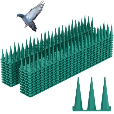 Imagem de Pacote com 20 pontas de pássaro de plástico versáteis e resistentes para telhado alto, cerca, cobertura, cerca, flexível, kit antiescalada para uso em jardins ZJMCAJY (verde, 20)