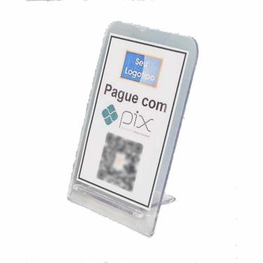 Imagem de Kit 5 Expositor Display A5 Encaixe Mesa Balcão Avisos Pix Qr