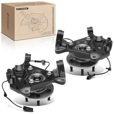 Imagem de A-Premium 2 juntas de direção dianteiras esquerda e direita e conjunto de cubo de rolamento de roda compatíveis com Chevrolet Silverado 1500 Classic, Tahoe, Suburban 1500 e GMC e Cadillac, lado do