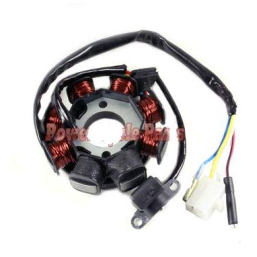 Imagem de Shuihou MAGNETO STATOR 8 Bobinas Polo GY6 50cc SCOOTER ATV JONWAY LANCE ZNEN TAOTAO ROKETA - 4 fios