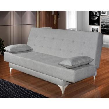 Imagem de Sofa Cama Casal 2 em 1 Sala Quarto Reclinavel Almofadas Cor - HOME AS,
