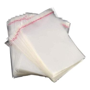 Imagem de 200 Saquinho 8x6 Cm Adesivo Transparente Plástico Furo Saco