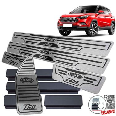 Imagem de Descanso + Soleira Aço Inox Jac T60 Preto Baixo Relevo