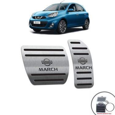 Imagem de Pedaleiras Nissan March 2012/2019 Automático Preto