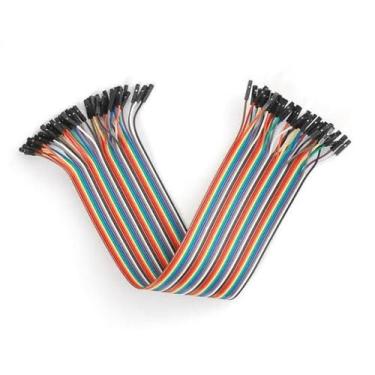 Imagem de Kit de 40 Unidades de Jumper Fêmea-Fêmea Dupont para Arduino com 30 cm