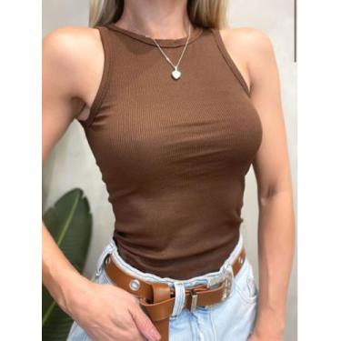 Imagem de Regata feminina Blusas Ribana  Frescor e Estilo Ideal para Looks Casua