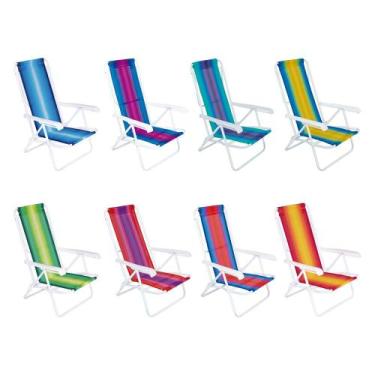 Imagem de Cadeira de Praia e Piscina Reclinável Aço 8 Posições Sortida 002005 MO