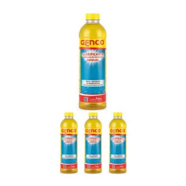 Imagem de Kit 4 Clarificante Auxiliar De Filtração 1l Genfloc Genco