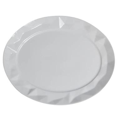Imagem de Germer, Travessa oval em porcelana, modelo Edros, refratária, Tamanho 34, Branco