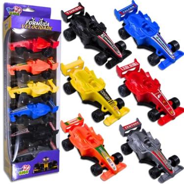 Imagem de Kit 6 Carrinho Fricção Fórmula 1 Brinquedo F1 Miniatura Cars