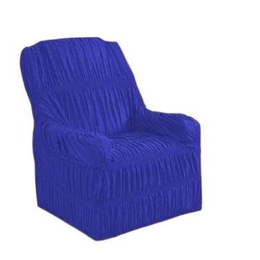 Imagem de Capa de Sofá para Poltrona de 1Lugar Avulsa em Malha Gel/Helanca Elasticada (Azul Royal)