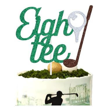 Imagem de Golf Eigh-tee Cake Topper, Golf 80th Birthday Decoration, Funny Golf Theme 80 Eighty Sign for Golfer Fans, 80th Birthday Party Decorations Supplies