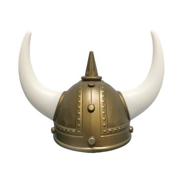 Imagem de EverJoy Party Capacete Viking adulto com chifres – Chapéu de fantasia de guerreiro bárbaro medieval para Halloween, cosplay e eventos de fantasia