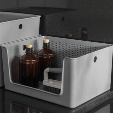 Imagem de Cesto Organizador Com Abertura Frontal Ideal Para Lavanderia Marca OU 