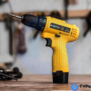 Imagem de Furadeira Parafusadeira Portátil ERTTA 12V Com Maleta e Bateria Durado