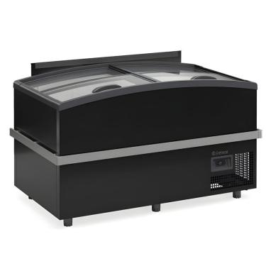 Imagem de Balcao Refrigerado Expositor Ilha Dupla Açao Led Gism-150 Preto Bivolt - Gelopar