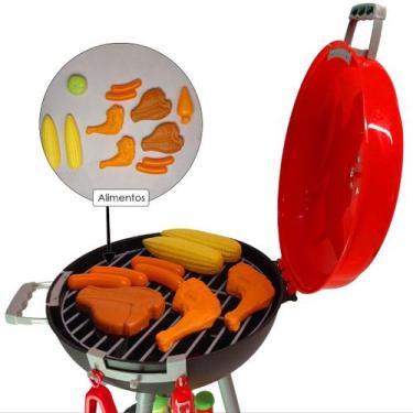 Imagem de Churrasqueira Infantil Brinquedo Portátil Com Acessórios Conjunto de B