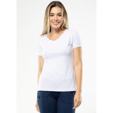 Imagem de Blusa Manga Curta Pau a Pique Canelada Branco