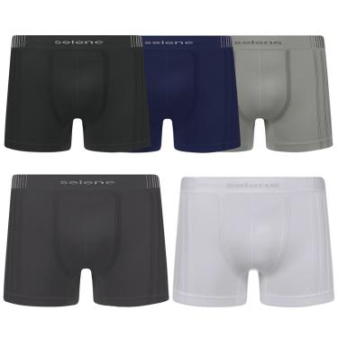 Imagem de Kit 5 Cuecas Boxer Selene Sem Costura Masculino