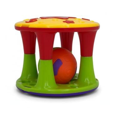 Imagem de Torre Chocalho Colorido com bolinha para Bebês - Estimula Coordenação, Audição e Raciocínio