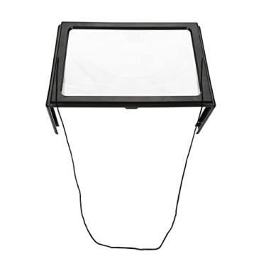 Imagem de KIMISS Glass de Lupa Dobrável de Página Total Dobrável A4 Com Ampliação 3x e 4 Luzes LED para Facilitar a Leitura
