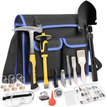 Imagem de 25 PCS Geology Rock Pick Equipment Kit, 28 oz. Rock Pick Hammer with 12" Mason Chisel,...