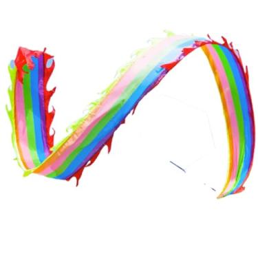 Imagem de Fita de arco-íris portátil de dança quadrada. Fita de ginástica rítmica extralarga. Ideal para treinamento físico quadrado e shows de talentos. Adereços de desempenho (6 m)