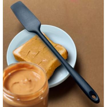 Imagem de Espátula de frasco de silicone, cabeça pequena com cabo longo, raspador de espátulas de borracha para jarra, liquidificador, garrafa, etc. Alta resistência ao calor para panelas antiaderentes, sem