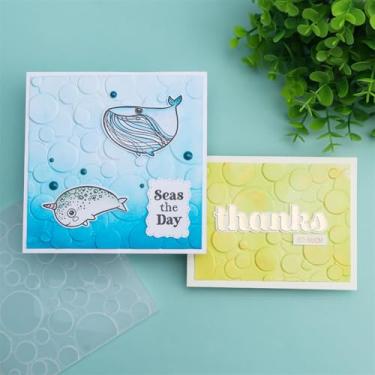 Imagem de Pasta de gravação em relevo 3D círculo 3D pasta de plástico para scrapbook faça você mesmo, papel artesanal, artesanato, scrapbooking, artes e decoração