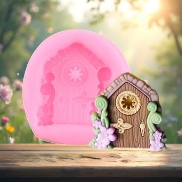 Imagem de Enchanted Vintage Fairy Garden Fada Gnomo Porta de Casa Molde de Fondant de Silicone para Decoração de Bolos Topo de Cupcake Chocolate Doce Pasta de Goma Argila Polímero