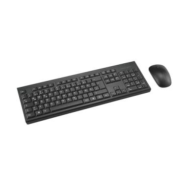 Imagem de Kensington Kit de desktop sem fio KM150 EQ QWERTZ compatível com Windows e MacOS, teclado de tamanho normal e mouse de clique silencioso, feito de 63% de material reciclado (K75562DE)