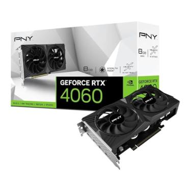 Imagem de Placa de Vídeo PNY RTX 4060 Verto 2x, 8GB, DDR6 - VCG40608DFXPB1-O Dual Fan DLSS 3 (128 bits, PCIe 4.0, GDDR6, HDMI/DisplayPort, suporta 4K, 2 compartimentos)