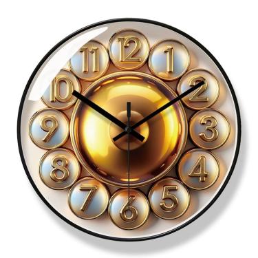 Imagem de Relógio de parede retrô rotativo de 30 cm, quartzo silencioso sem tique-taque