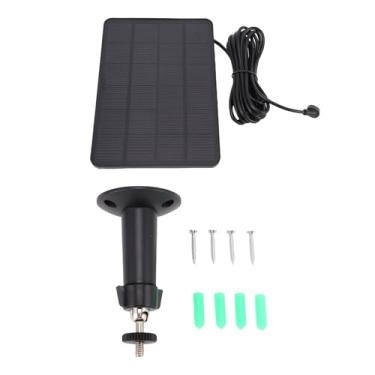 Imagem de Zyyini Painel Solar de 10 W para Câmera de Segurança, Versão de Bateria Interna e Externa, Suporte Ajustável de 360 ​​e Cabo de 9,8 Pés, à Prova de água IP66, Carregador de Silício (1 unidade)