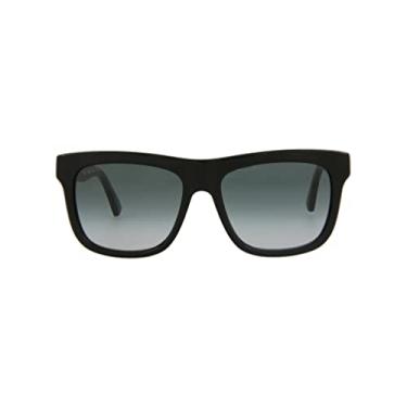 Imagem de Gucci Óculos de sol quadrados/retangulares, preto, preto, cinza, óculos de luxo, feitos no Japão, armação de acetato, designer fashion para luxo diário