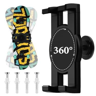Imagem de DRABPOI Suporte de parede para skate, suporte de parede giratório de 360°, suporte de parede universal para skate horizontal, qualquer ângulo, extensão, flutuante, suporte para exibição