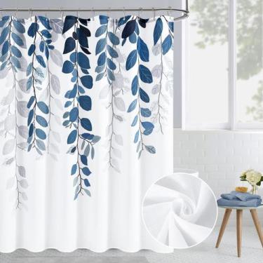 Imagem de Cortina de chuveiro BOODII Blue Eucalyptus Floral 180x180cm com gancho