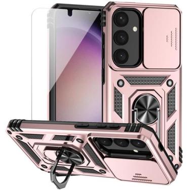 Imagem de Capa de telefone M MAIKEZI Samsung Galaxy S25 6.2" rosa dourada