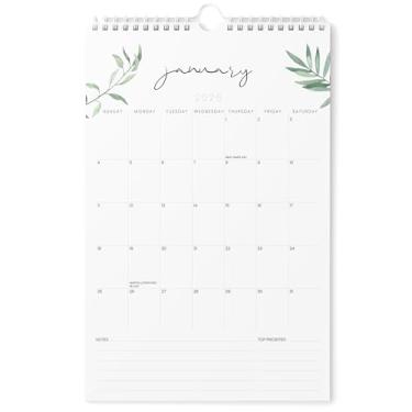 Imagem de Karto Calendário de parede 2026 - vertical 28 x 43 cm de janeiro de 2026 a junho de 2027 - Aumente sua produtividade e planejamento fácil com o calendário mensal estético - Vegetação
