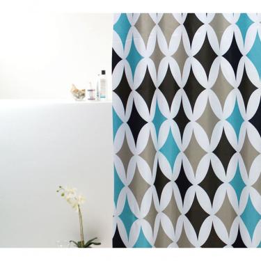 Imagem de Coina Box Poliéster Geometrico Preto 198x180cm - Uzoo Cortina Box Poliester 1.98x1.80m Geometrico Preto 821849