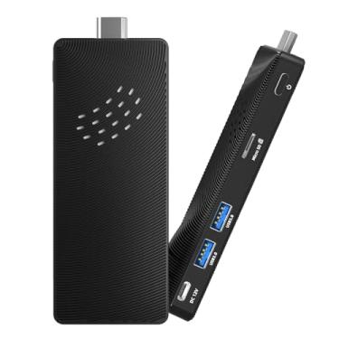 Imagem de Mini PC Stick sem ventoinha, micro computador Intel Pentium N4200, 4GB RAM 64GB eMMC, Ethernet Gigabit dupla, saída 4K @60Hz, WiFi 6 e BT 5.0, para IOT industrial, negócios, escritório e sinalização
