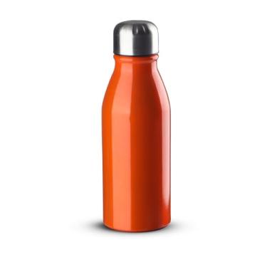 Imagem de Garrafa Squeeze de Alumínio 500ml | Tampa Inox Rosqueável com Anel de Silicone | Compacta, Ultra Leve 82g | Design Premium para Bolsa e Escritório (Laranja)