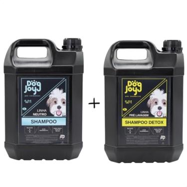 Imagem de Kit Shampoo Pre-lavagem + Shampoo Neutro Pet 5l Dog Joy