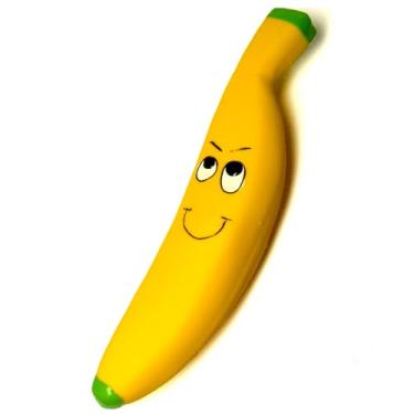 Imagem de WantChew Brinquedo de látex para mastigar para cães, banana sorridente