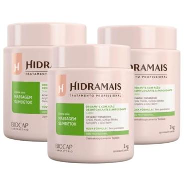 Imagem de Kit 3 Creme Para Massagem Corporal Slimdetox 1kg - Hidramais